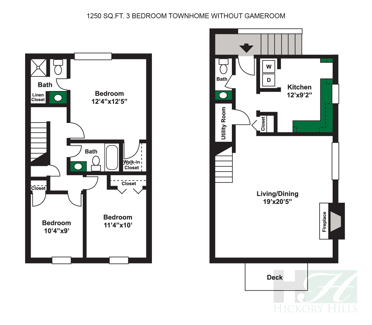 Floor Plans Hickory Hills Apartments