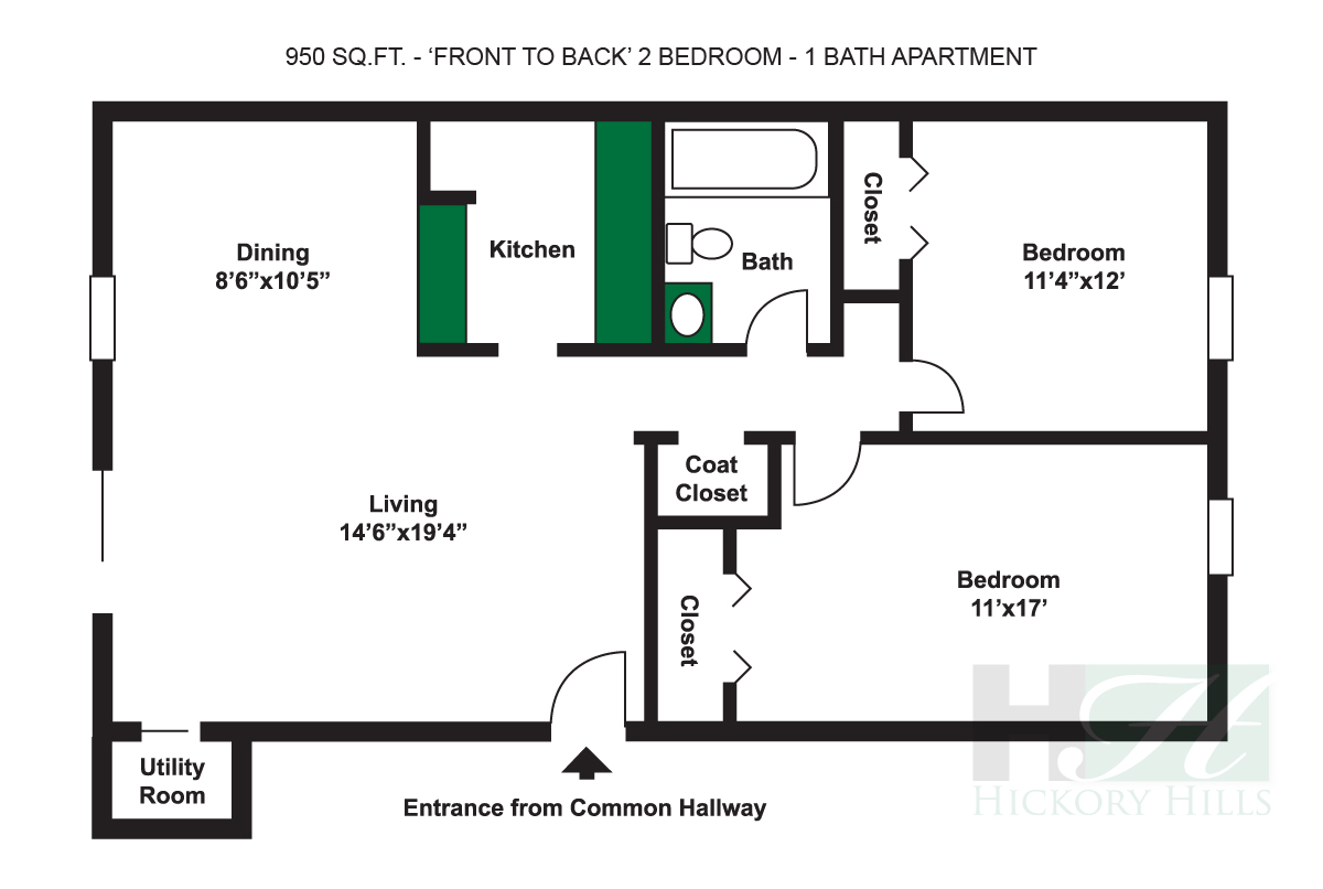 Ella Home Ideas Two Bedroom Floor Plan With Dimensions